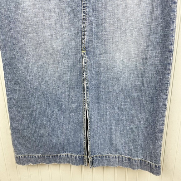 Vintage 2000s Y2K Unionbay Front Slit Long Denim Jean Maxi Skirt Women's Size 9 - Picture 5 of 9